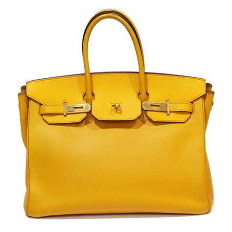 yellow Hermes handbags